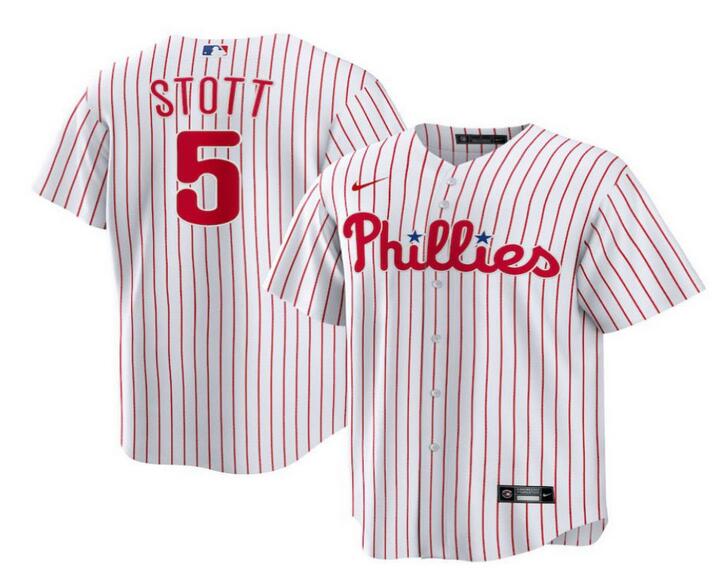 Men Philadelphia Phillies #5 Bryson Stott Nike White MLB jersey->san diego padres->MLB Jersey